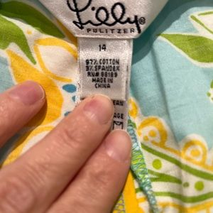 Size 14 Lilly Pulitzer wide leg cotton pants.